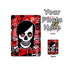 Emo Girl Skull Playing Cards 54 Designs (Mini) from ArtsNow.com Front - Joker2