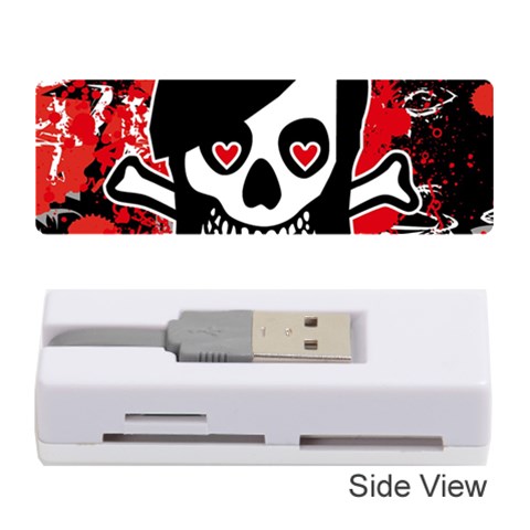 Emo Girl Skull Memory Card Reader (Stick) from ArtsNow.com Front