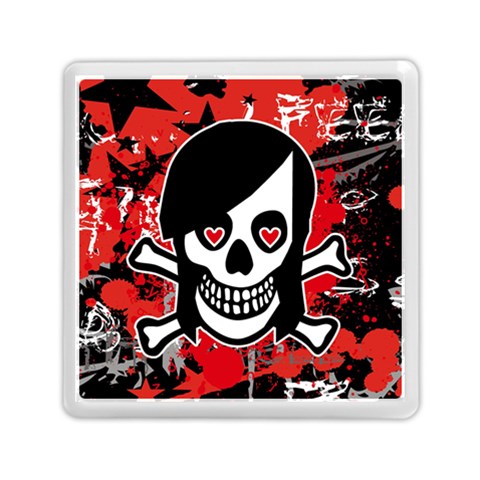 Emo Girl Skull Memory Card Reader (Square) from ArtsNow.com Front