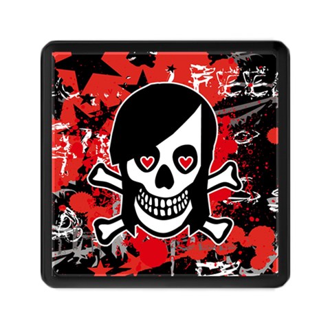 Emo Girl Skull Memory Card Reader (Square) from ArtsNow.com Front