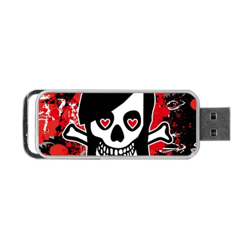 Emo Girl Skull Portable USB Flash (One Side) from ArtsNow.com Front