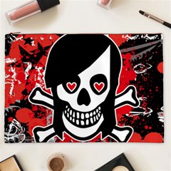 Emo Girl Skull Cosmetic Bag (XXL) from ArtsNow.com Front