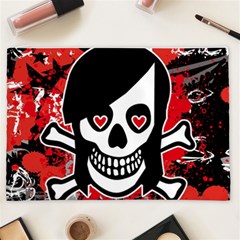 Emo Girl Skull Cosmetic Bag (XXL) from ArtsNow.com Front