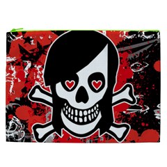 Emo Girl Skull Cosmetic Bag (XXL) from ArtsNow.com Front