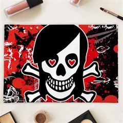 Emo Girl Skull Cosmetic Bag (XXL) from ArtsNow.com Back