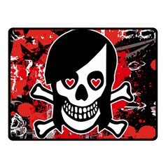 Emo Girl Skull Double Sided Fleece Blanket (Small) from ArtsNow.com 45 x34  Blanket Front