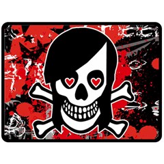 Emo Girl Skull Double Sided Fleece Blanket (Large) from ArtsNow.com 80 x60  Blanket Front