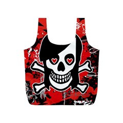 Emo Girl Skull Full Print Recycle Bag (S) from ArtsNow.com Front