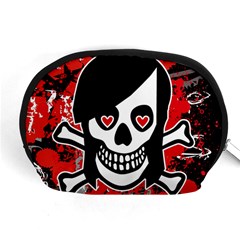 Emo Girl Skull Accessory Pouch (Medium) from ArtsNow.com Front