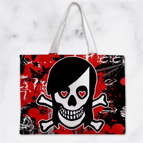 Emo Girl Skull Zipper Mini Tote Bag from ArtsNow.com Front