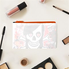 Emo Girl Skull Cosmetic Bag (XS) from ArtsNow.com Front