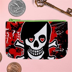 Emo Girl Skull Large Coin Purse from ArtsNow.com Front