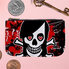 Emo Girl Skull Large Coin Purse from ArtsNow.com Front