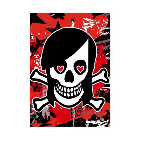 Emo Girl Skull Small Tapestry from ArtsNow.com Front