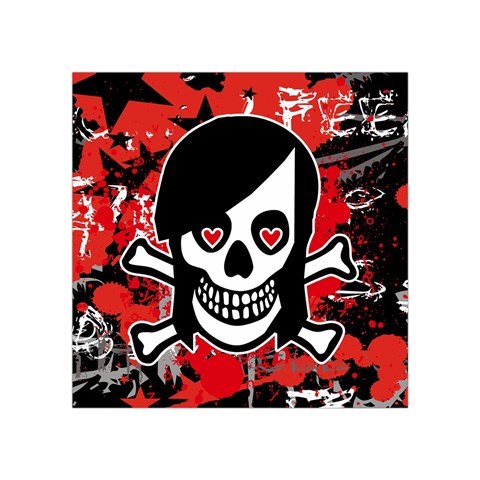 Emo Girl Skull Square Tapestry (Small) from ArtsNow.com Front