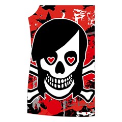 Emo Girl Skull Women s Button Up Vest from ArtsNow.com Front Right