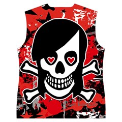 Emo Girl Skull Women s Button Up Vest from ArtsNow.com Back