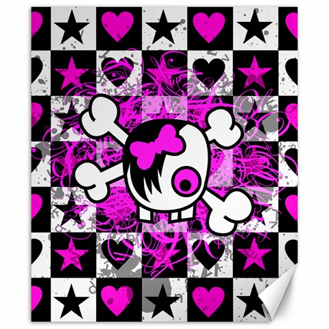 Emo Scene Girl Skull Canvas 20  x 24  from ArtsNow.com 19.57 x23.15  Canvas - 1