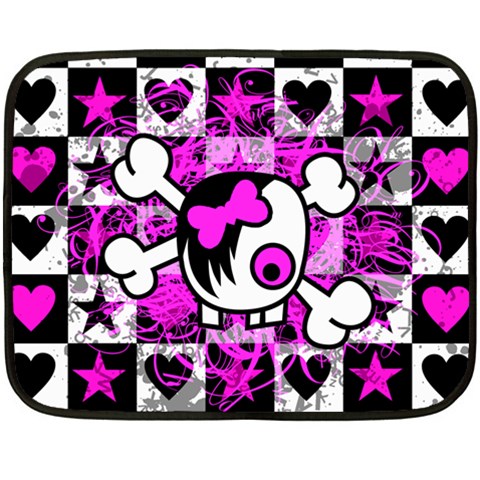 Emo Scene Girl Skull Double Sided Fleece Blanket (Mini) from ArtsNow.com 35 x27  Blanket Front