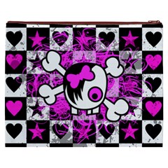 Emo Scene Girl Skull Cosmetic Bag (XXXL) from ArtsNow.com Back