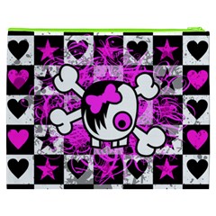 Emo Scene Girl Skull Cosmetic Bag (XXXL) from ArtsNow.com Back