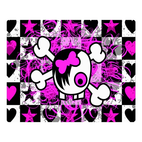 Emo Scene Girl Skull Double Sided Flano Blanket (Large) from ArtsNow.com Blanket Back