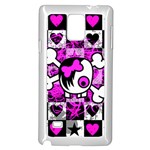 Emo Scene Girl Skull Samsung Galaxy Note 4 Case (White)