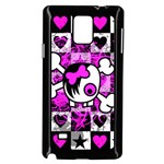 Emo Scene Girl Skull Samsung Galaxy Note 4 Case (Black)