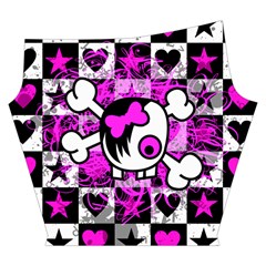 Emo Scene Girl Skull Yoga Cropped Leggings from ArtsNow.com Left