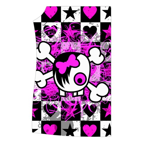 Emo Scene Girl Skull Women s Button Up Vest from ArtsNow.com Front Right