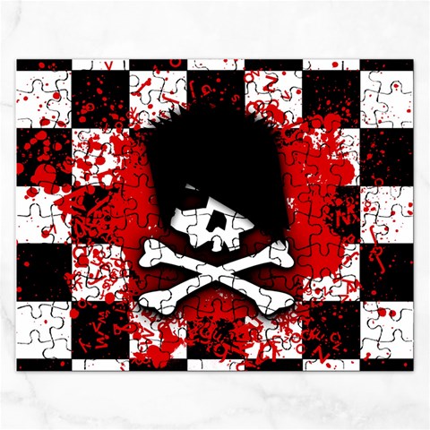 Emo Skull Jigsaw Puzzle (Rectangular) from ArtsNow.com Front