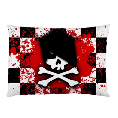 Emo Skull Pillow Case (Two Sides) from ArtsNow.com Back