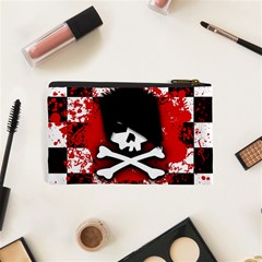 Emo Skull Cosmetic Bag (XS) from ArtsNow.com Back