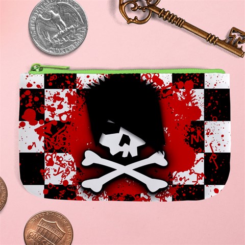 Emo Skull Large Coin Purse from ArtsNow.com Front