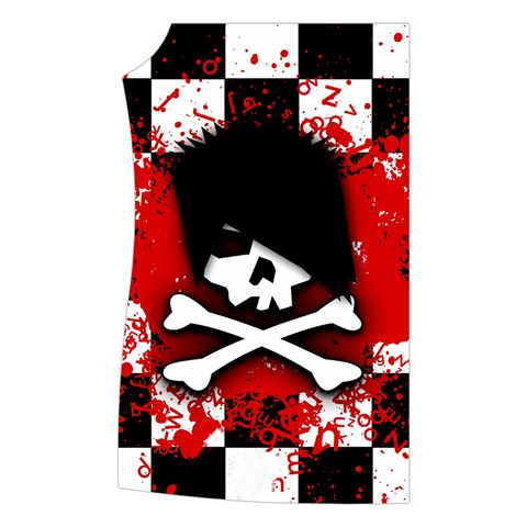 Emo Skull Women s Button Up Vest from ArtsNow.com Front Right