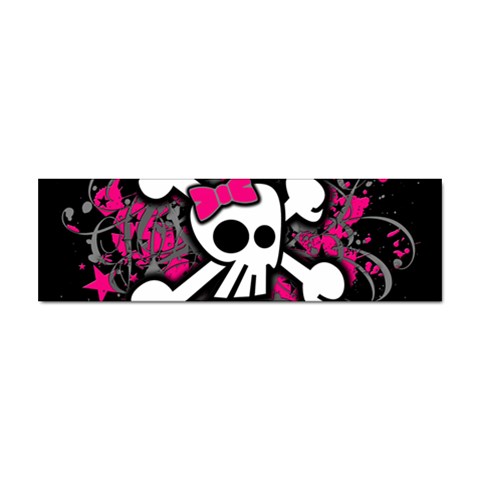 Girly Skull & Crossbones Sticker (Bumper) from ArtsNow.com Front