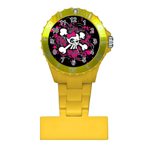 Girly Skull & Crossbones Plastic Nurses Watch from ArtsNow.com Front