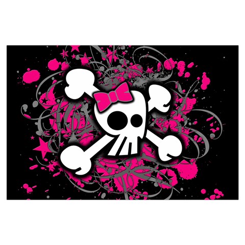 Girly Skull & Crossbones Samsung Galaxy Note 4 Case (Black) from ArtsNow.com Front