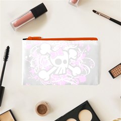 Girly Skull & Crossbones Cosmetic Bag (XS) from ArtsNow.com Front