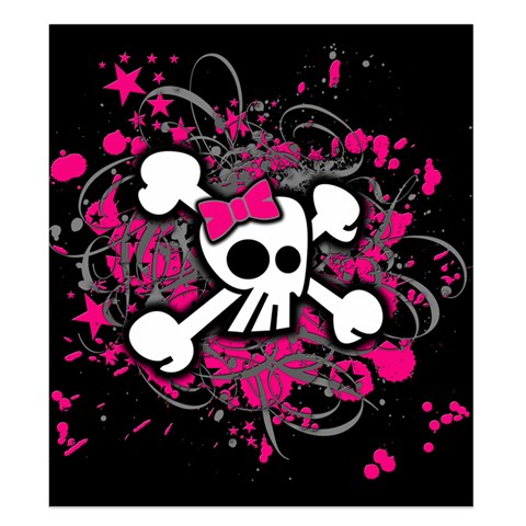 Girly Skull & Crossbones Duvet Cover Double Side (King Size) from ArtsNow.com Front