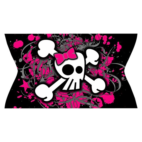 Girly Skull & Crossbones Yoga Cropped Leggings from ArtsNow.com Waistband Front