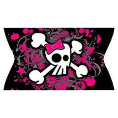 Girly Skull & Crossbones Yoga Cropped Leggings from ArtsNow.com Waistband Back