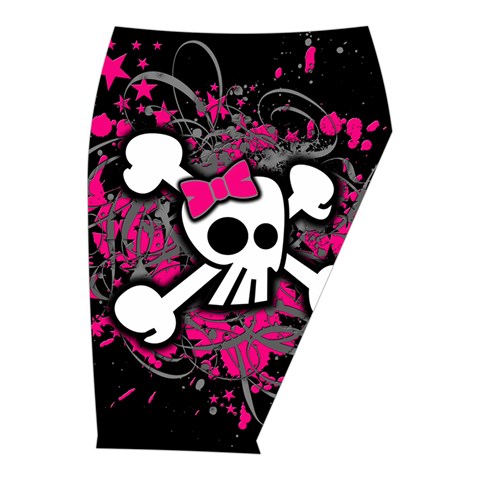 Girly Skull & Crossbones Midi Wrap Pencil Skirt from ArtsNow.com  Front Right 