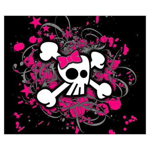 Girly Skull & Crossbones Medium Tote Bag from ArtsNow.com Back