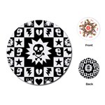 Gothic Punk Skull Playing Cards Single Design (Round)