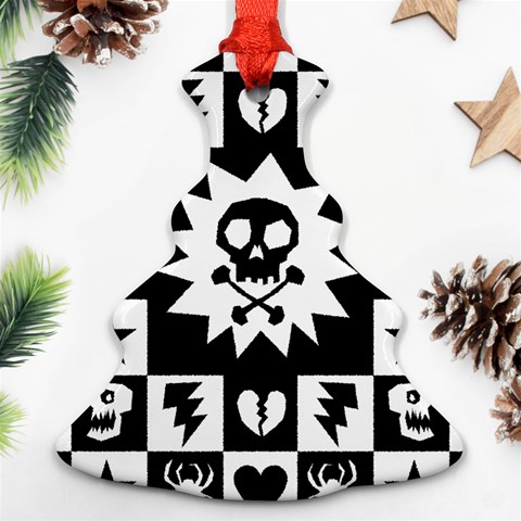 Gothic Punk Skull Ornament (Christmas Tree)  from ArtsNow.com Front