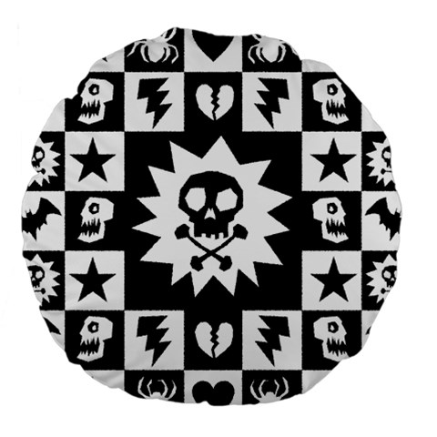 Gothic Punk Skull Large 18  Premium Round Cushion  from ArtsNow.com Back