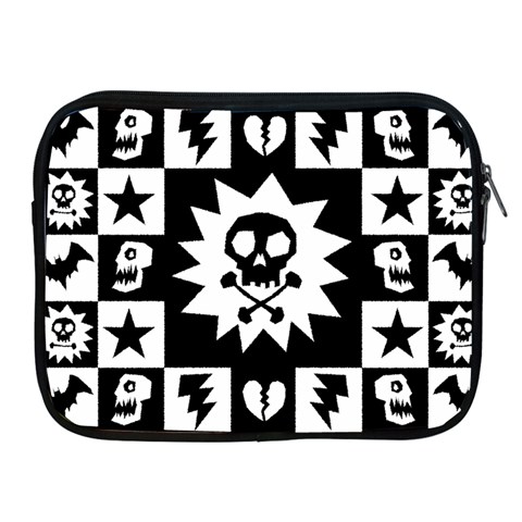 Gothic Punk Skull Apple iPad Zipper Case from ArtsNow.com Front