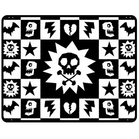 Gothic Punk Skull Double Sided Fleece Blanket (Medium) from ArtsNow.com 58.8 x47.4  Blanket Back