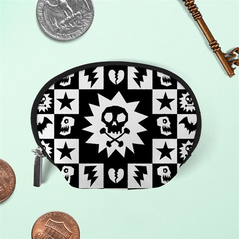 Gothic Punk Skull Accessory Pouch (Small) from ArtsNow.com Back